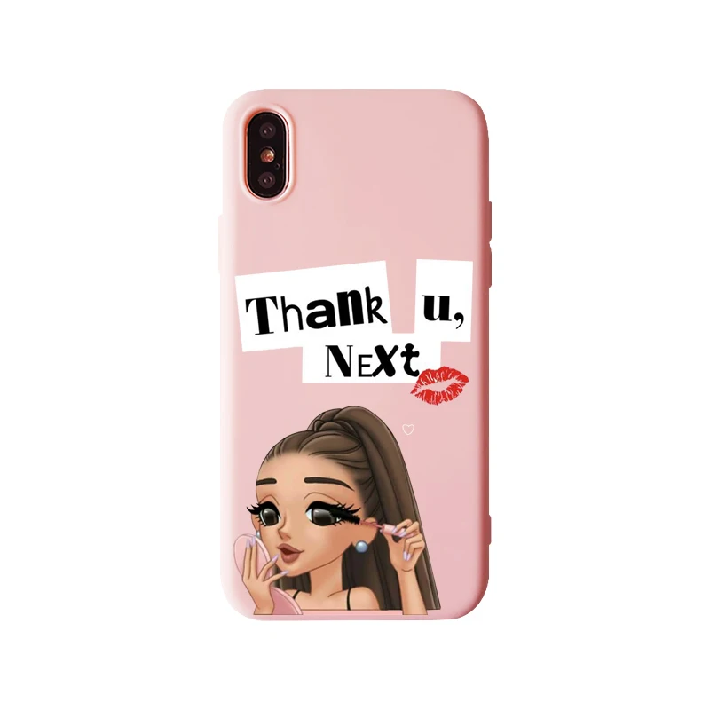 Ariana Grande God-женский розовый чехол для телефона iPhone XR XS Max 8 7 6s 6 Plus God-женский черный мягкий силиконовый розовый чехол - Цвет: TPU