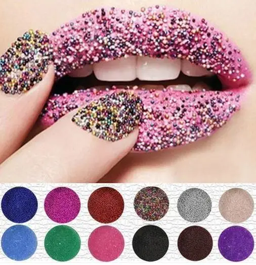 Модные украшение для ногтей лазерные светоотражающие стеклянные бусины с УФ