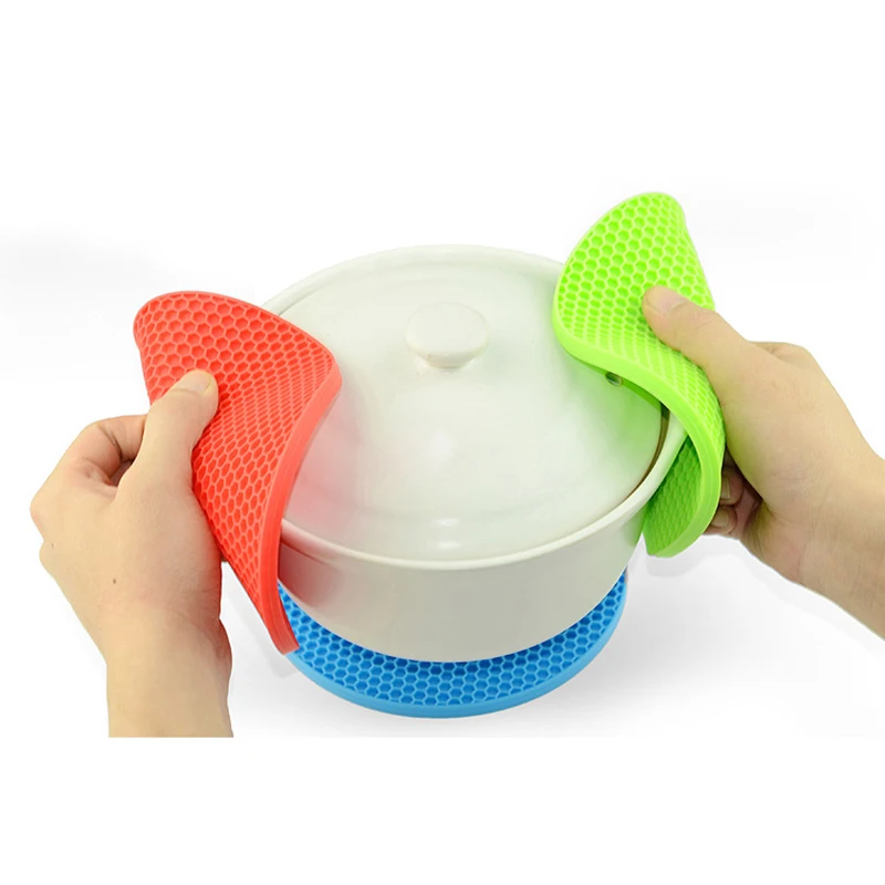 

Round Heat Resistant Silicone Mat Drink Cup Coasters Non-Slip Pot Holder Table Placemat Kitchen Accessories Placemats For Table