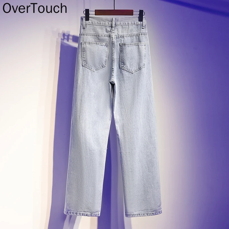 

Plus Size Women Jeans Denim Harem Pants Female Elastic Hole Jeans Pockets Solid Japanese Ripped Large Pants Oversize 5XL