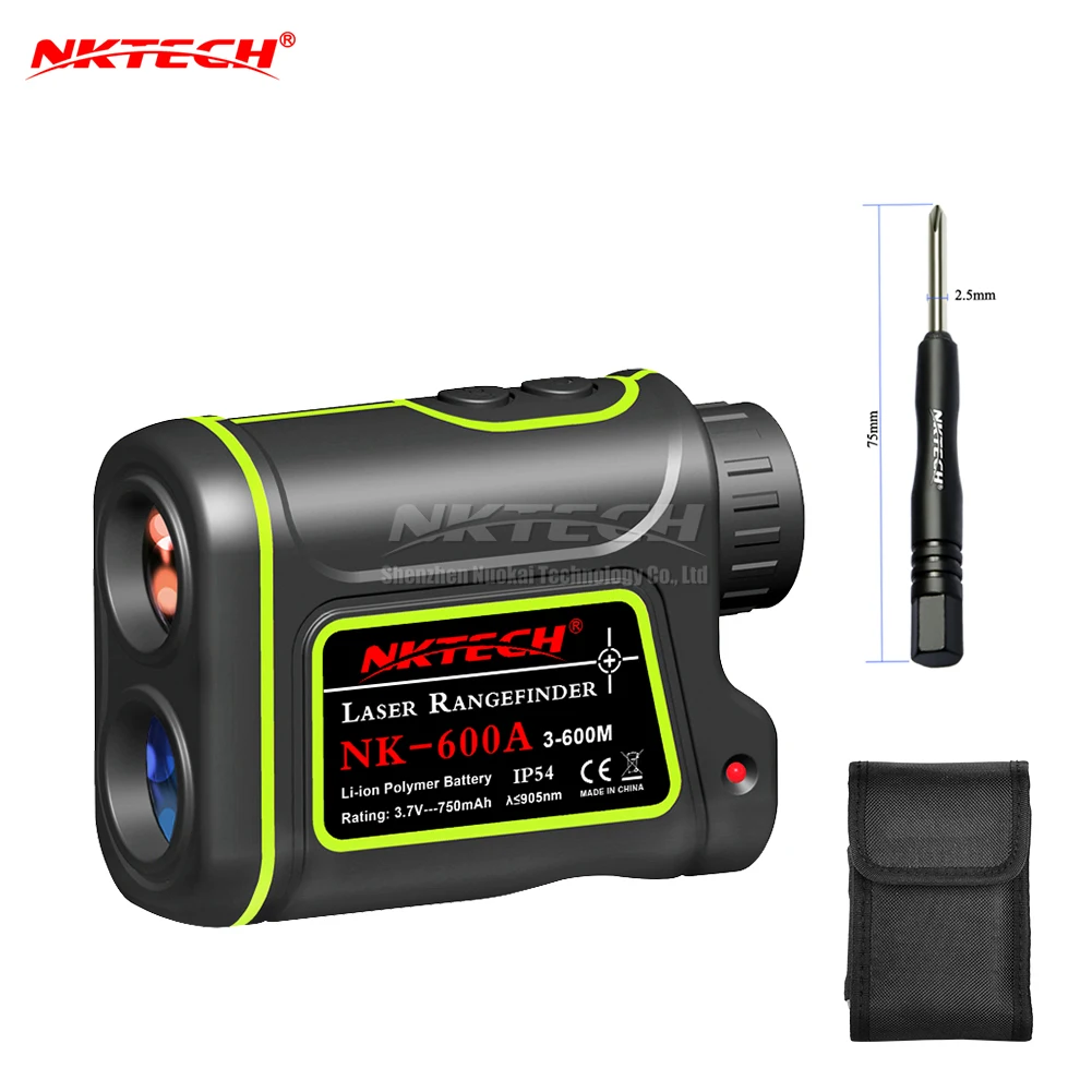 NKTECH лазерный дальномер, дальномер для охоты, гольфа, 600 м, 1000 м, 1200 м, 1500 м, 4в1, телескоп, дальномер с углом скорости, дальномер - Цвет: NK-600A 1968ft