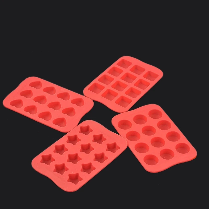 

4-in-1 Silicone Baking Mold Heart Round Sqaure Star Tray Set Resin Casting Molds 85LB