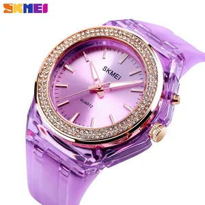 SKMEI Модные Спортивные кварцевые женские часы, люксовый бренд, повседневные светодиодные наручные часы с подсветкой, ЖЕНСКИЕ НАРЯДНЫЕ часы, браслет, Relogio Feminino