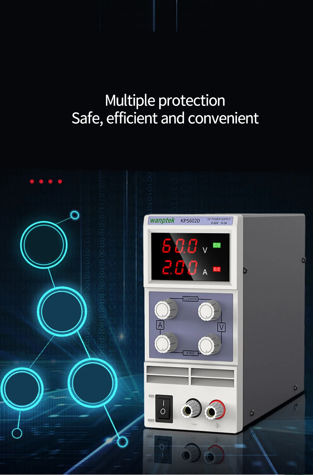 Мини laboratorium питания KPS602D 60 V 2A eenfase Регулируемый SMPS цифровой регулятор напряжения 0