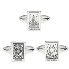 Женское кольцо с рыбьим хвостом Солнце Луна резное кольцо винтажные тарелки карточки для мужчин