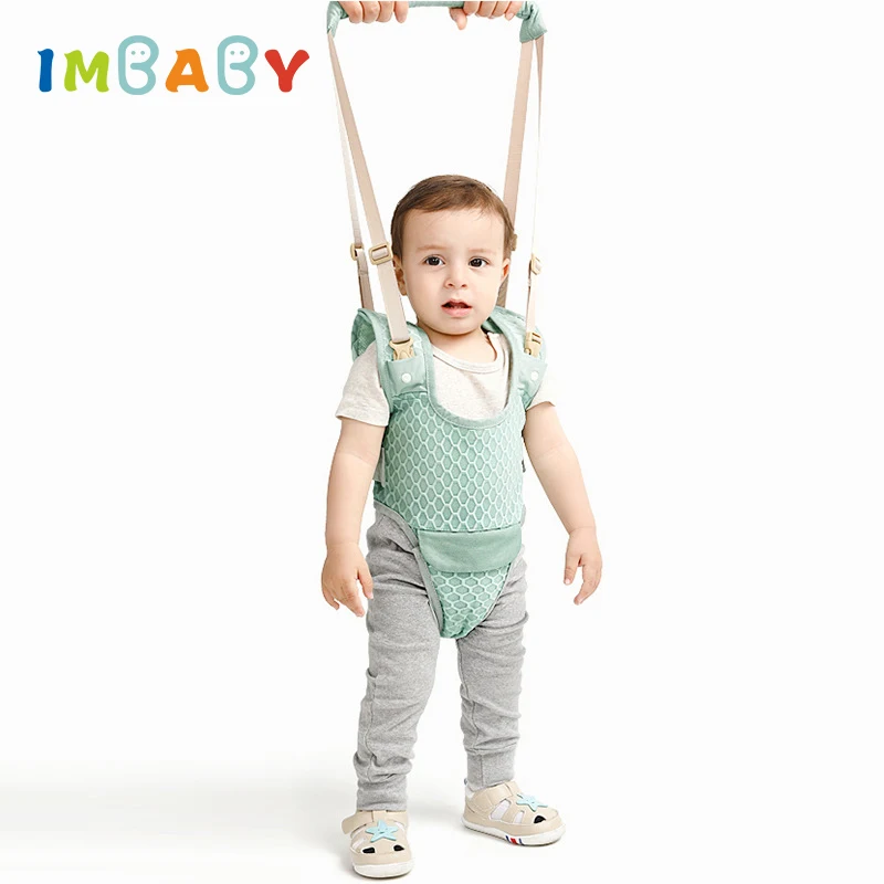 IMBABY Multifunctional Baby Walker Belt Infant Toddler Belt Safety Anti-Fall Four Wearing Modes Kid Traction Rope With Bibs Gift