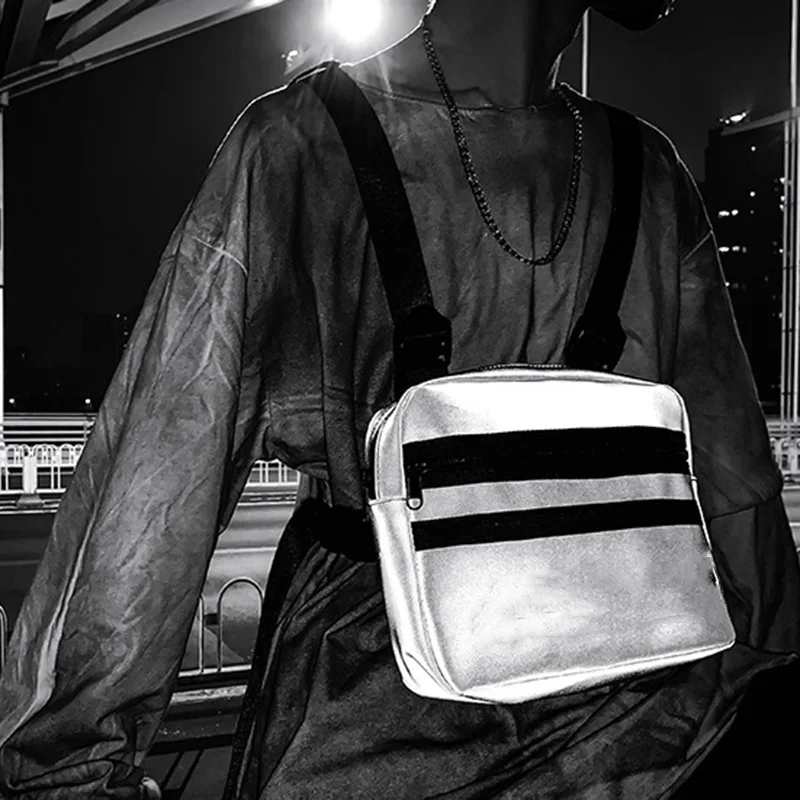 Радужная Светоотражающая нагрудная сумка многофункциональный жилет Стильная