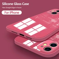 case for iphone 12 pro case cover orignal silicone glass funda coque cover for iphone 11 max xs x max xr 7 8 plus se case cover