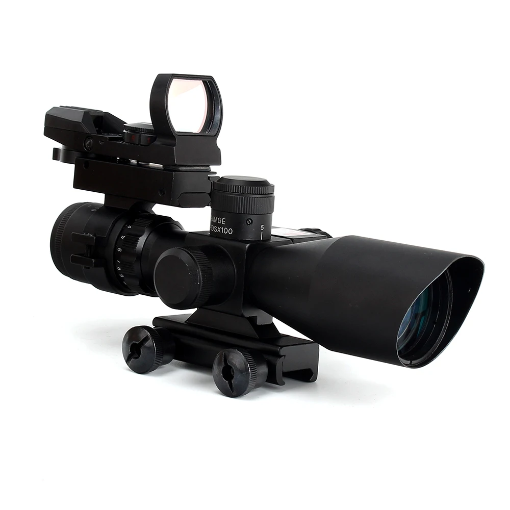Ohhunt 2 5-10x40 тактическая оптика Mil Dot с подсветкой сетка комбо прицел охотничий 4