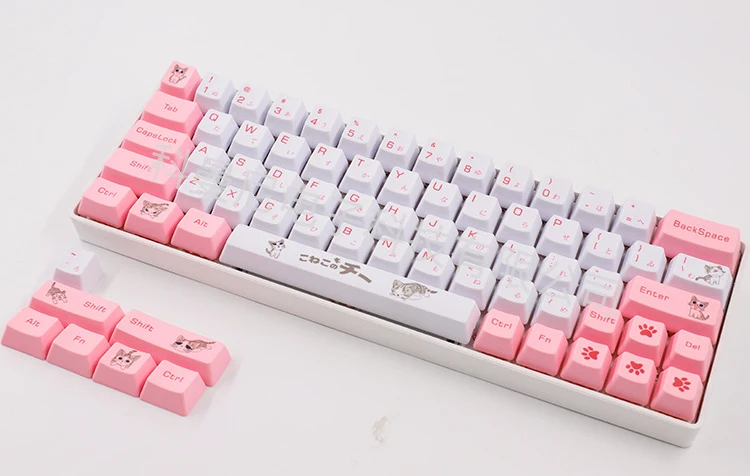 OEM профиль толстая двухсторонняя Сублимация PBT колпачки для ключей ANSI макет 61 GH60