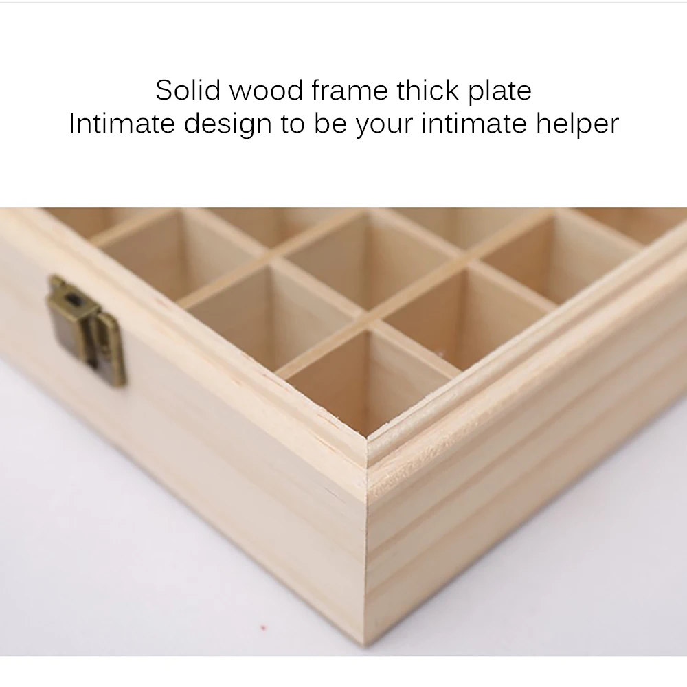 25 слотов бутылка эфирного масла деревянный ящик для хранения Чехол Органайзер