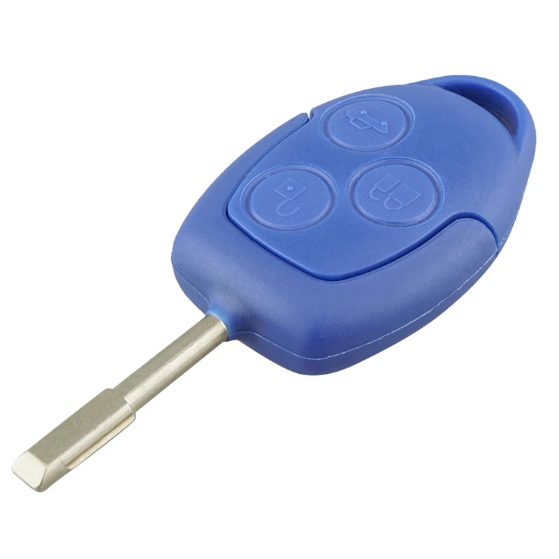 

Интеллектуальный Автомобильный ключ дистанционного управления 3 кнопки 433 МГц 4D63 чип для Ford Transit MK7 2006-2014 синий