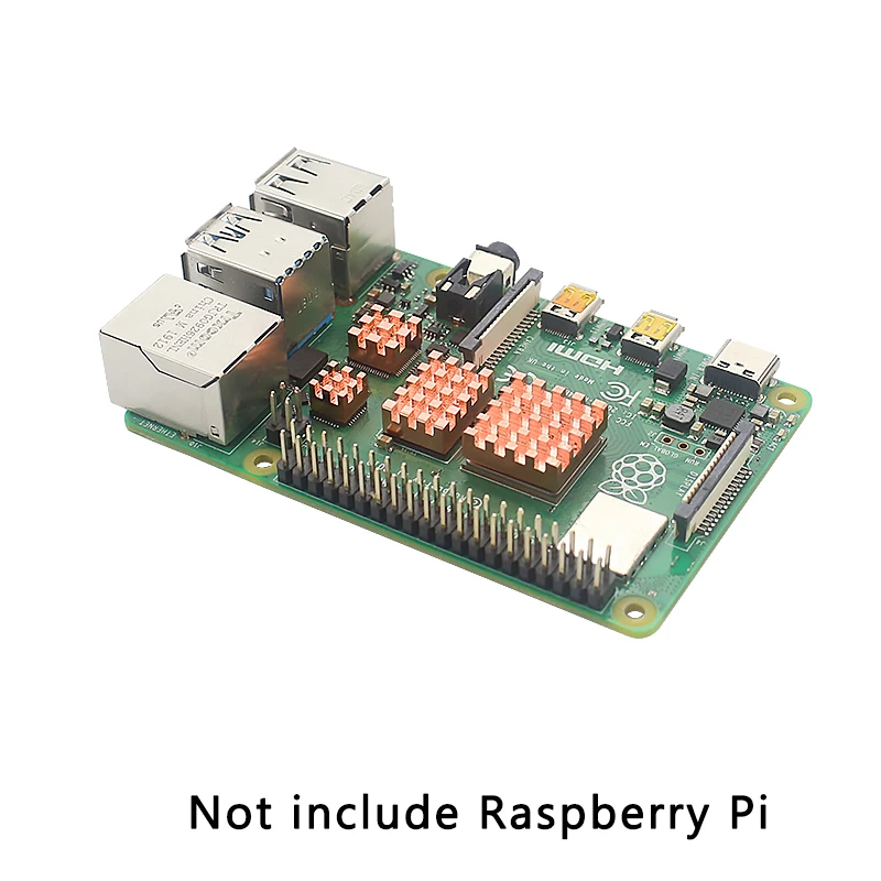 Медный радиатор Raspberry Pi 4 металлические радиаторы для ЦП с пассивным охлаждением