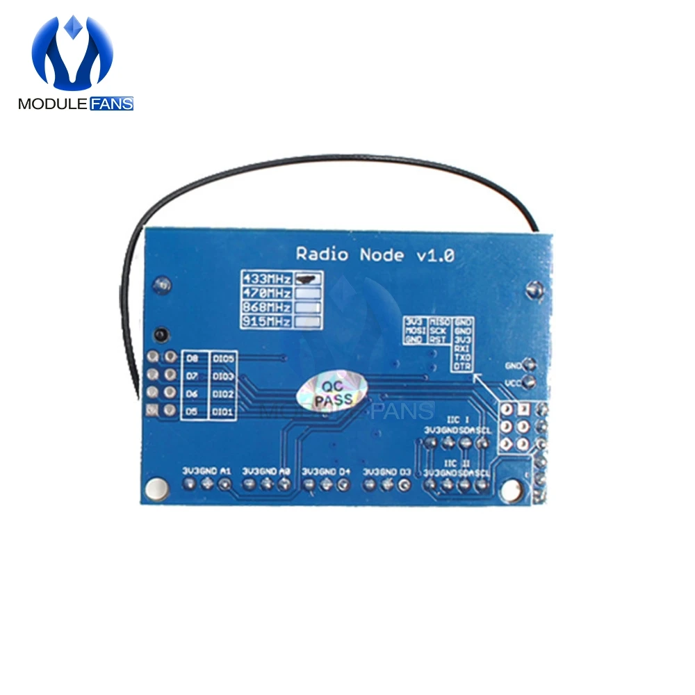 LoRa радио узел V1.0 V2.0 2,4G беспроводной модуль RFM95 RFM98 для Arduino ATmega328P mega328 3,7-12 В 433 МГц/868 МГц/915 МГц