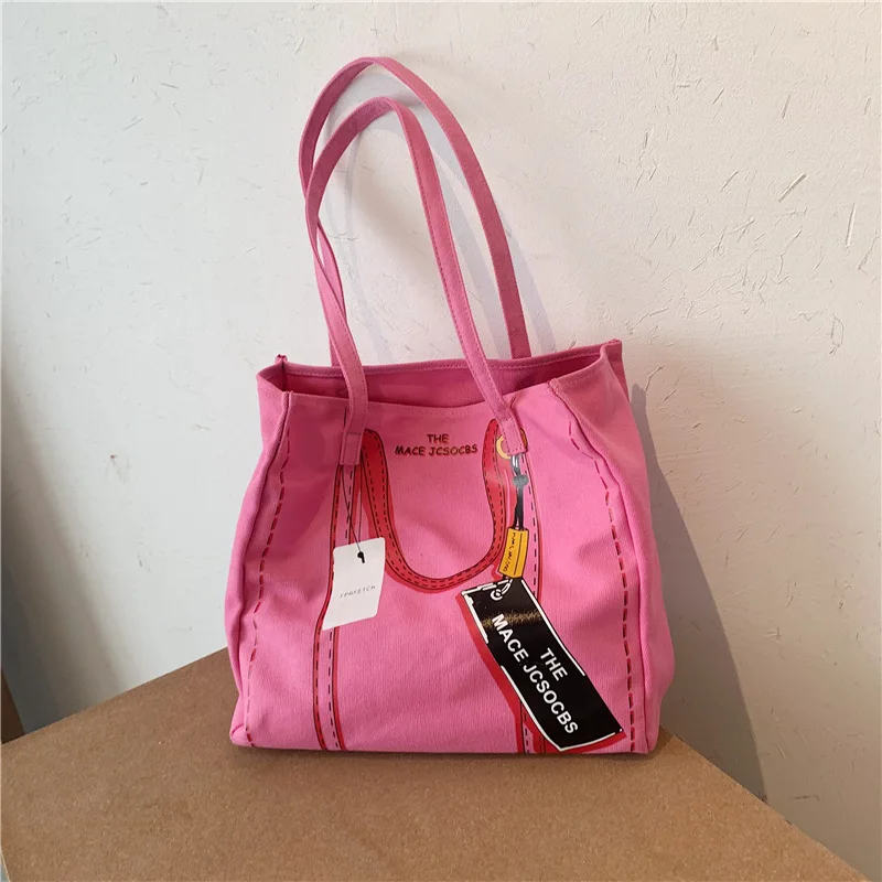 

Bags for Women 2021 New Fashion All-match Large-capacity Canvas Bag Single-shoulder Tote Bag Purses and Handbags Grand Sac Femme