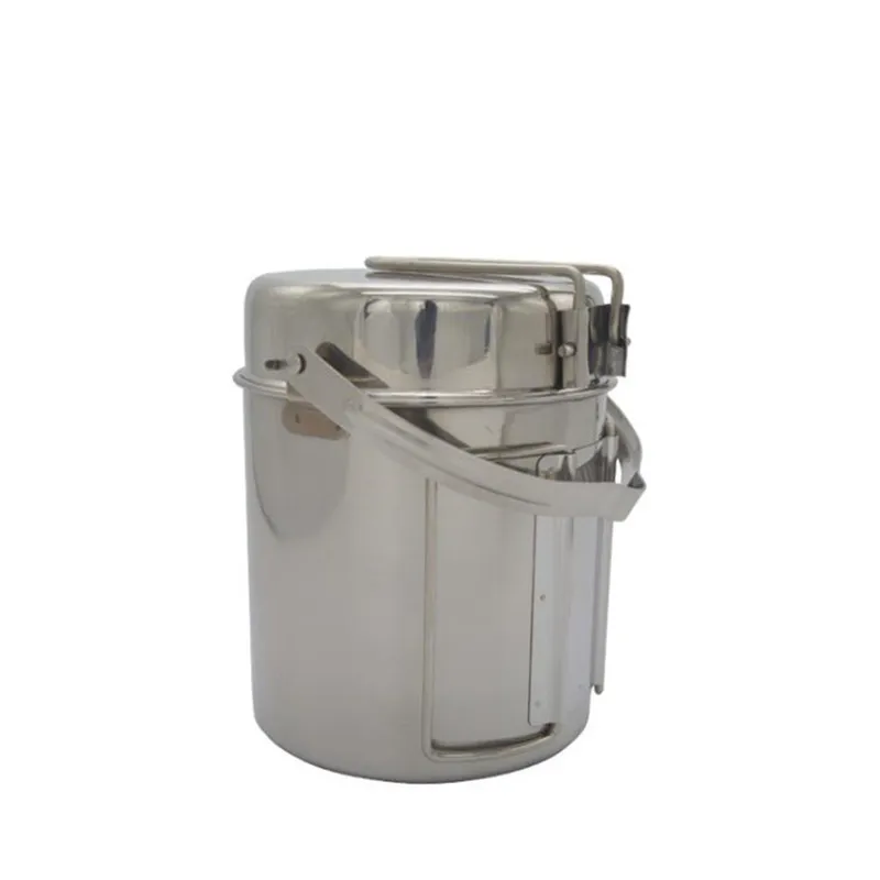 

Outdoor Camping Cookware Set Portable Tableware Cooking Travel Cutlery Utensils Pot Pan Hiking Picnic Tools Handle Pot