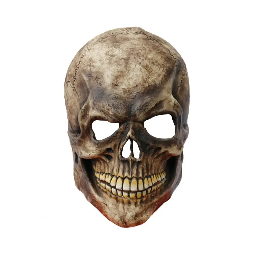 

Practical Wear-resistant Delicate Halloween Full Skull Cosplay Face Prop Emulsion Face Cover Decorative for Friends