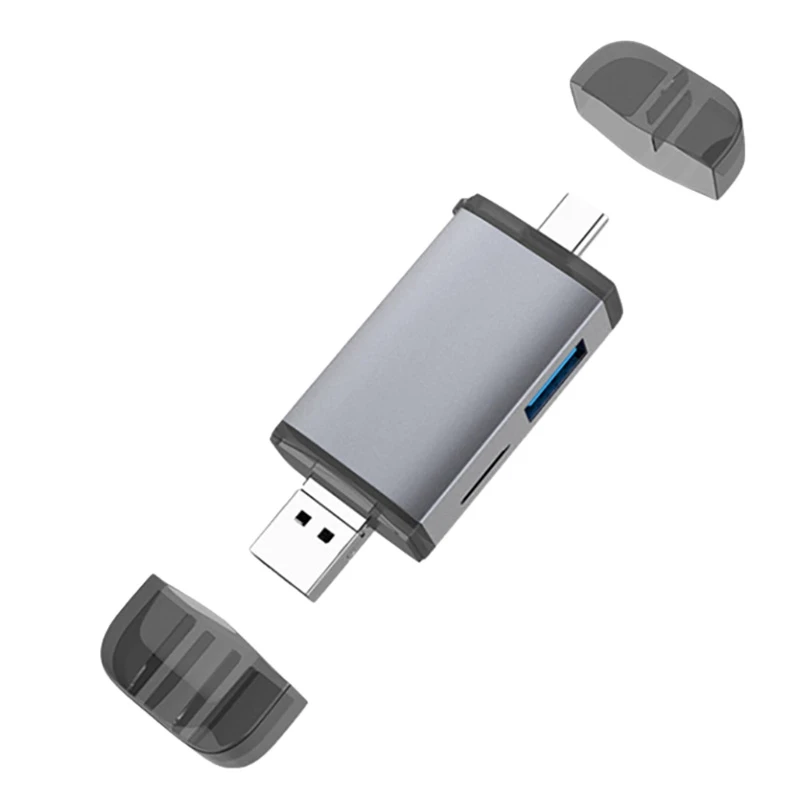 

OTG Card Reader Multifunctional 6-In-1 SD/TF Computer Mobile Phone Universal Type-C Card Reader with USB Port