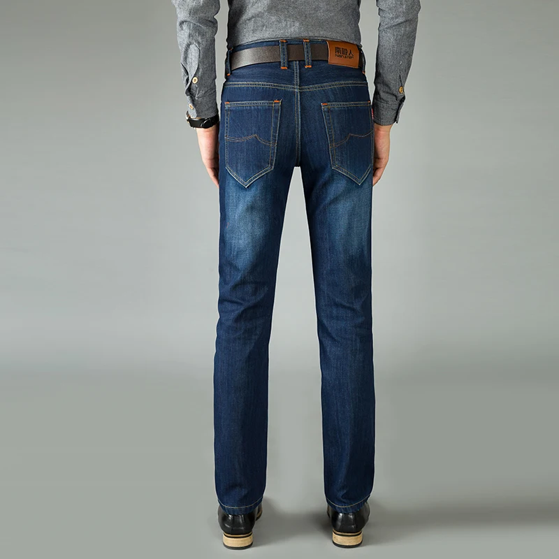 Vomint 2019 мужские джинсы Бизнес Стиль тянущиеся косые карманы длинные эластичные