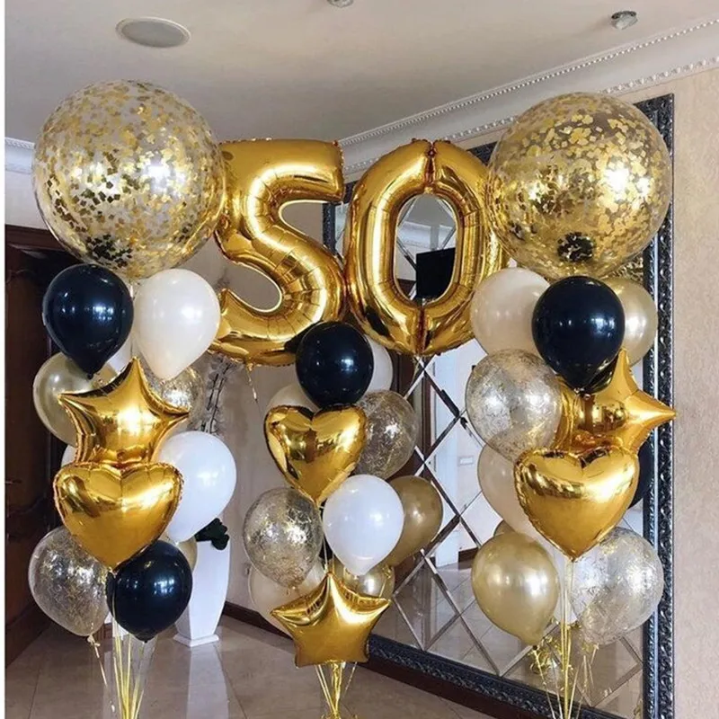 1 комплект день рождения детский душ Globos 18 дюймов золото серебро Звездные