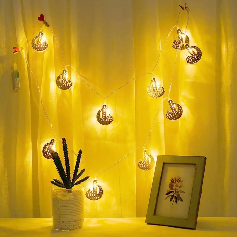 

60% Hot Sales!!! Light String Warmwhite Energy-Saving Metal Outdoor Moon String Lamp for Patio