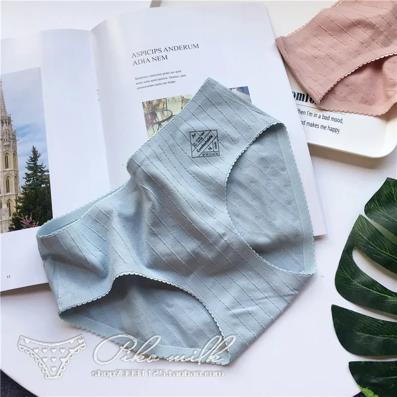 SP&CITY Полосатое хлопковое нижнее белье с буквенным принтом Мягкие Бесшовные