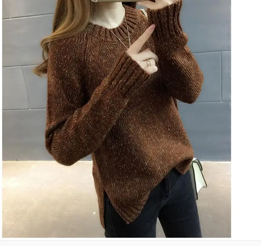 

2021 spring and autumn winter Long sleeve Women's Sweater coat