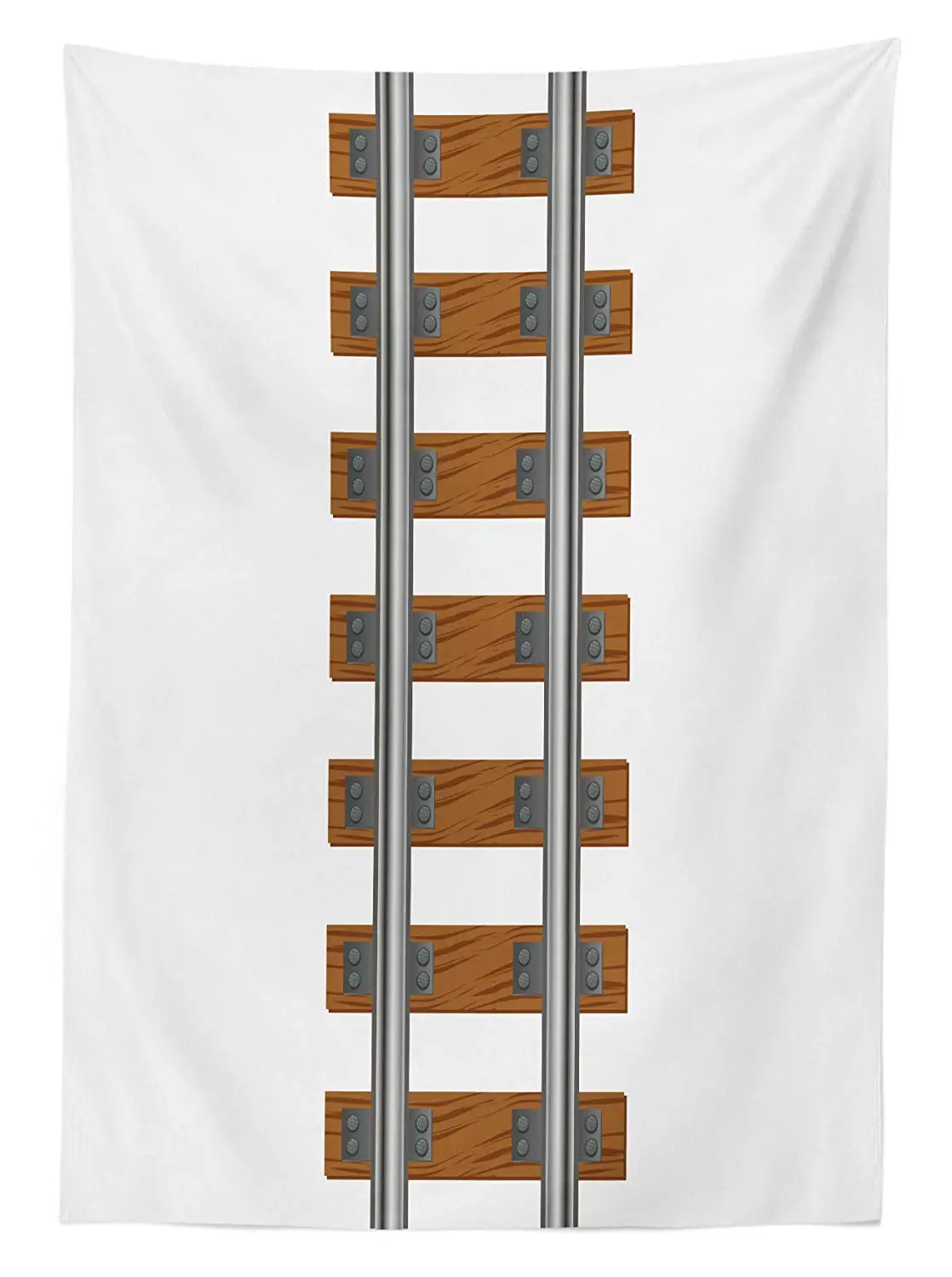 Поезд уличная скатерть вертикальные рельсы железной дороги для поездов пути