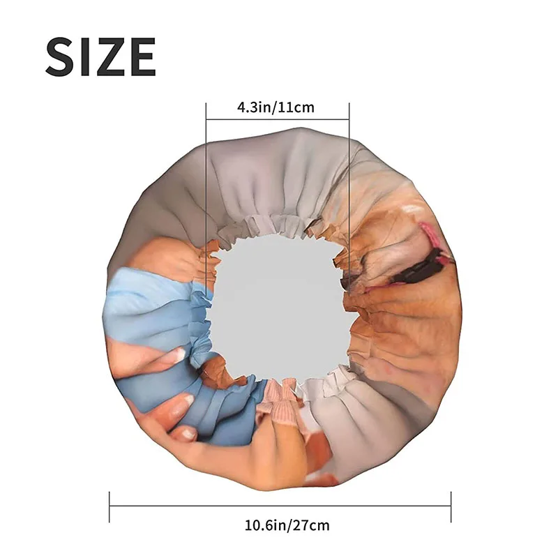 

Pet dog paw animal hospital waterproof double-layer shower cap adjustable elastic band fashion ladies shower cap