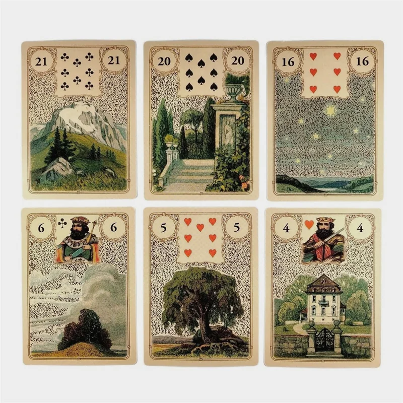 Golden Lenormand Oracle Cards Fortune Telling Divination Tarot Deck 36 For Board Game Card | Спорт и развлечения