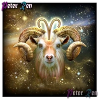 5d animal diamond painting diy full squareround rhinestone embroidery mosaic goat universe aries pictures childrens room gift