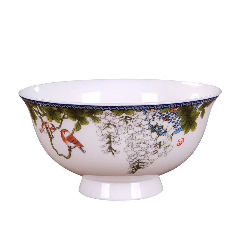 

Jingdezhen Ceramic Rice Household Bone China Rice Bowl Small Soup Bowl Goblet Bone China Noodle Bowl Practical Bowl Tableware