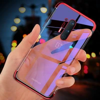 plating soft silicone protective clear phone case for oneplus one plus 8 pro 8t 8pro oneplus8pro ultrathin back cover capa funda