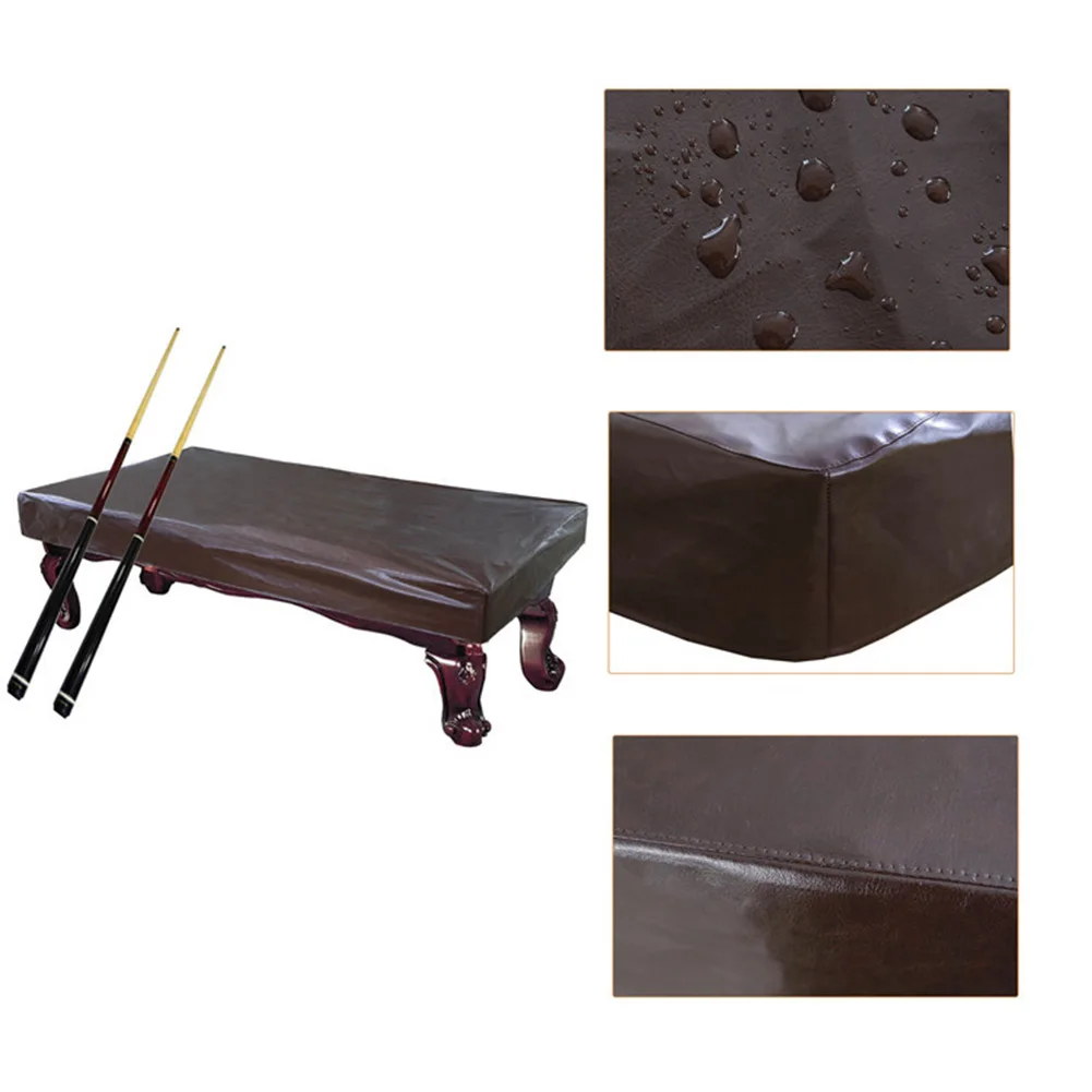 

100 X 56 X 7in PU Leather Billiard Pool Table Dust Cover Durable Tear Resistant Heavy Duty Waterproof Ball Billiard Accessory