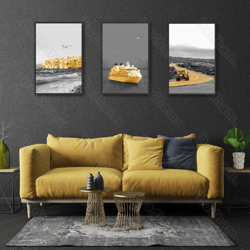 

Modern Home Decoration Road Landscape Pattern Restrained Sofa Background Wall Waterproof Ink Painting Corridor Bedroom Mural