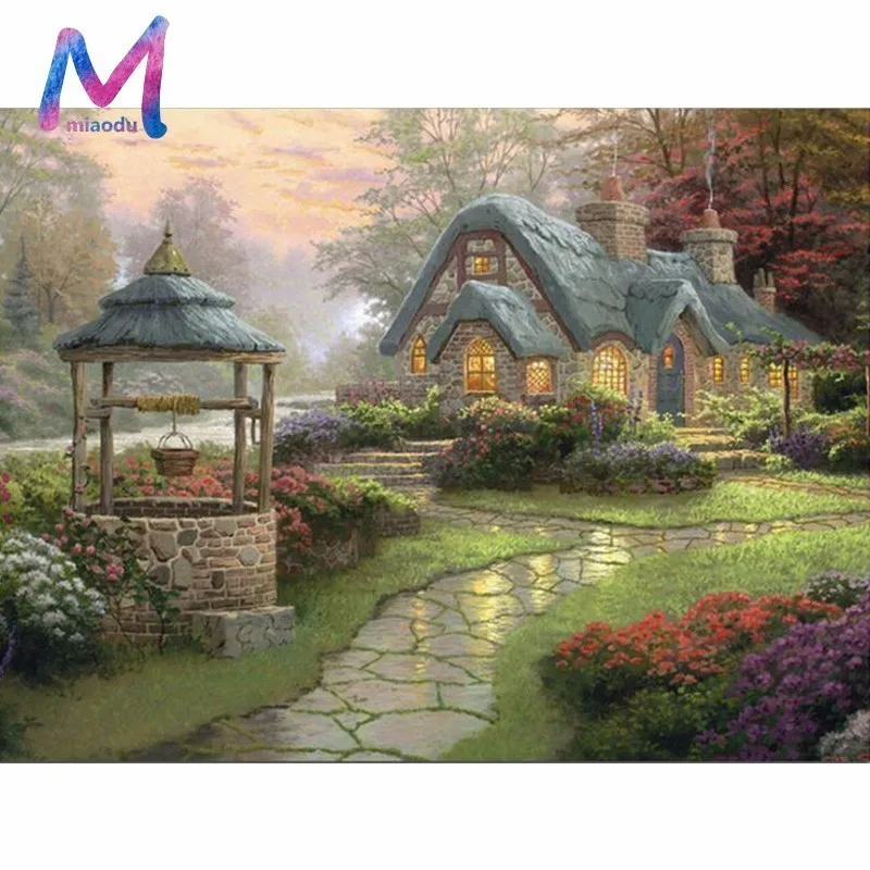 5D алмазная вышивка "дом мечты", алмазная живопись, квадратное сверло, стразы, наклеенные крестиком, рукоделие, Декор