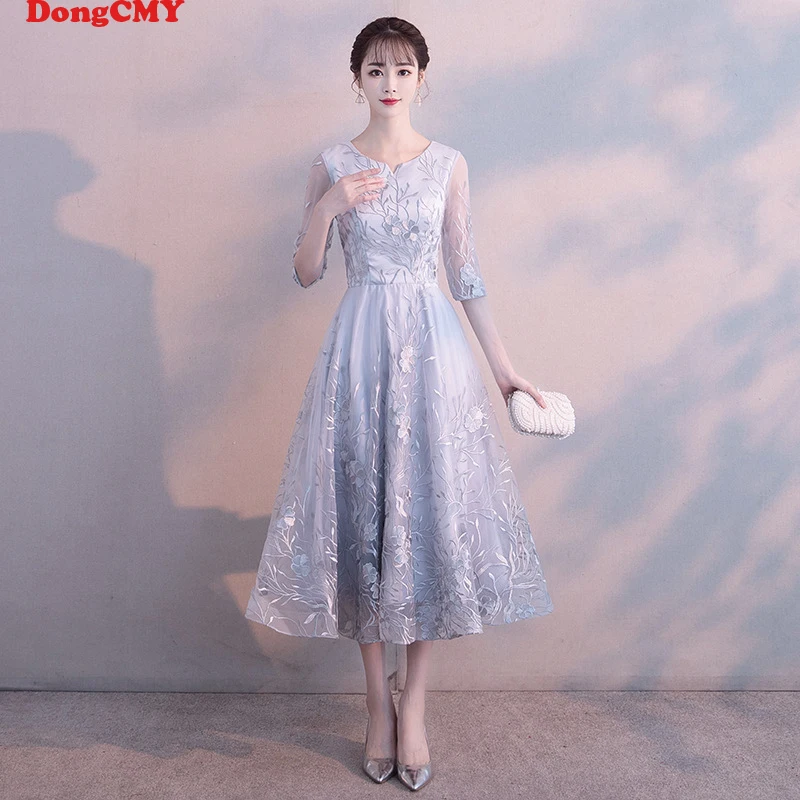 DongCMY, новинка, Короткие Цветочные платья для выпускного вечера, Vestidos, элегантные вечерние платья для выступлений