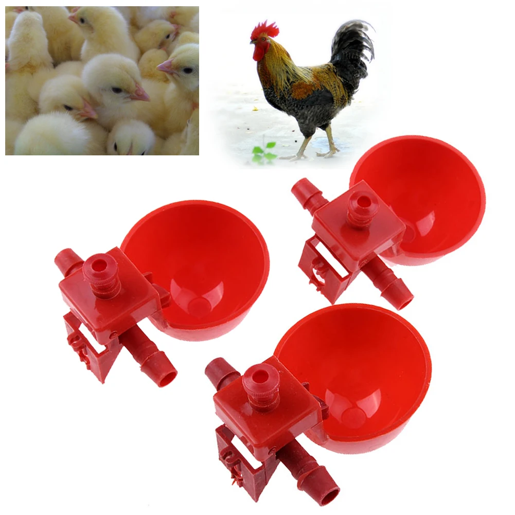 10pcs Set Automatic Bird Poultry Bowl Feed Plastic Water Cups Chicken Fowl Drinker Farm Supplies | Дом и сад