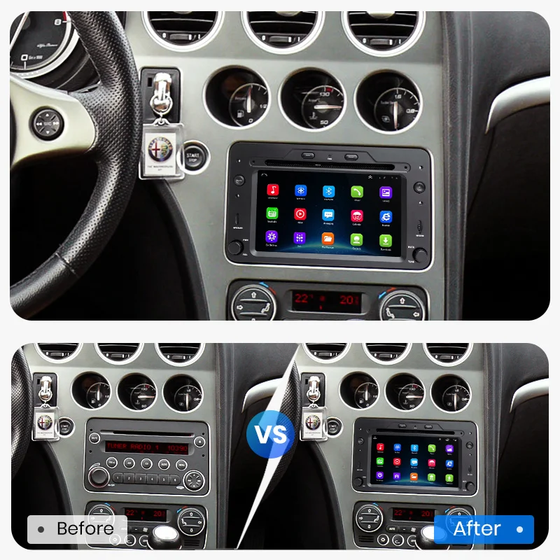 Junsun 1 + 16G 2Din Android 9 Авторадио автомобильный intelligente DVD-плеер для Alfa Romeo Spider 159 Brera Sportwagon