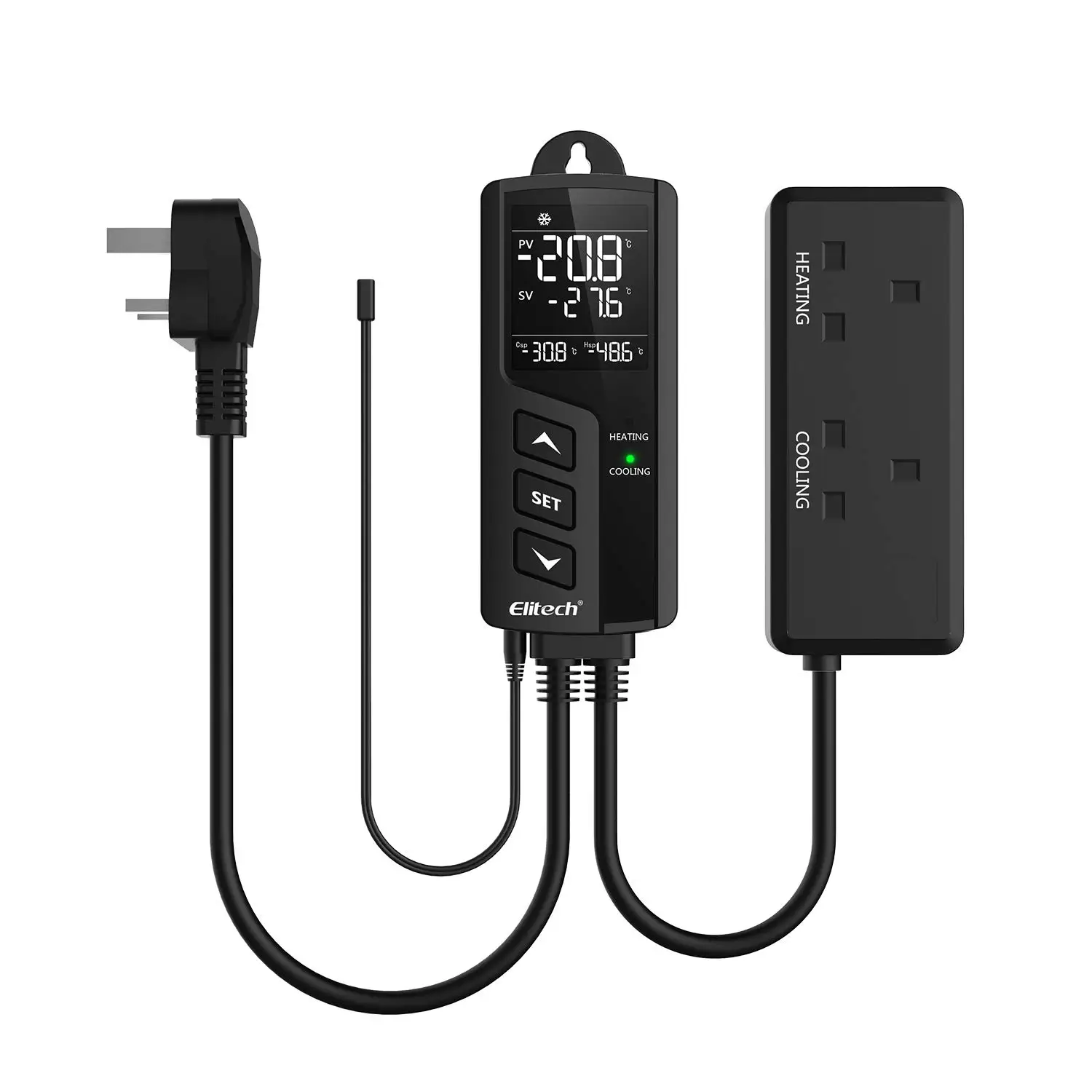 Цифровой регулятор температуры Elitech STC-1000WiFi беспроводной термостат розетка для