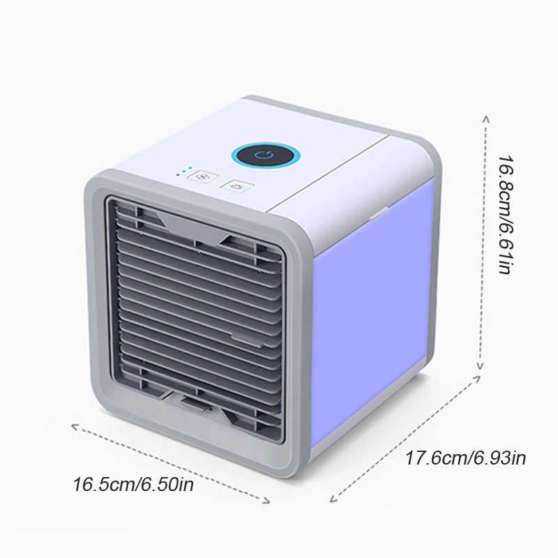 

Air Cooler Portable Air Conditioner with LED Light Mini Personal Cooler Fan 3 Mode for Home Office Desk Outdoors Travel Stock