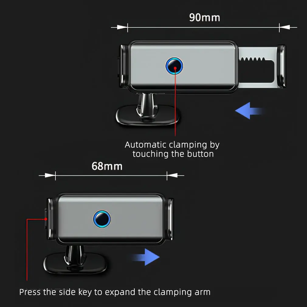 car mobile phone bracket intelligent double head ventilation clip automatic induction electric mobile phone bracket can rotate free global shipping