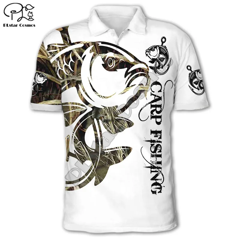 

PLstar Cosmos Fishing 3D Printed 2021 New Fashion Summer Men Polo Shirts Short-Sleeve Male Casual Wear Brand T-Shirt Style-F32