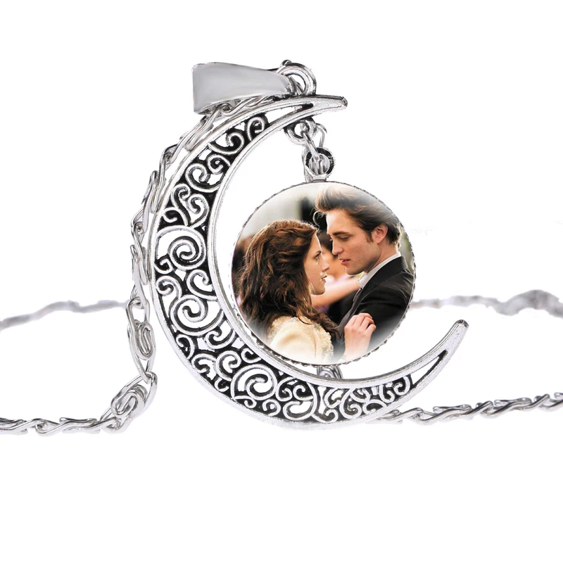Twilight Movie Bella Edward Jacob Renesmee Character Necklace for Women Men Moon Crescent Pendant Jewelry Wholesale | Украшения и