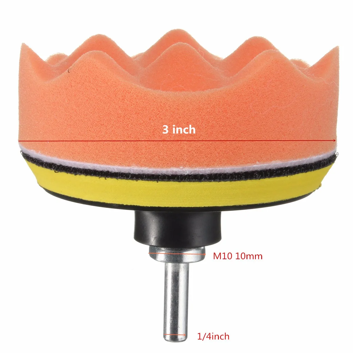 

6Pcs 3inch Sponge Polishing Waxing Buffing Pads Set for Compound Auto Car With Drill