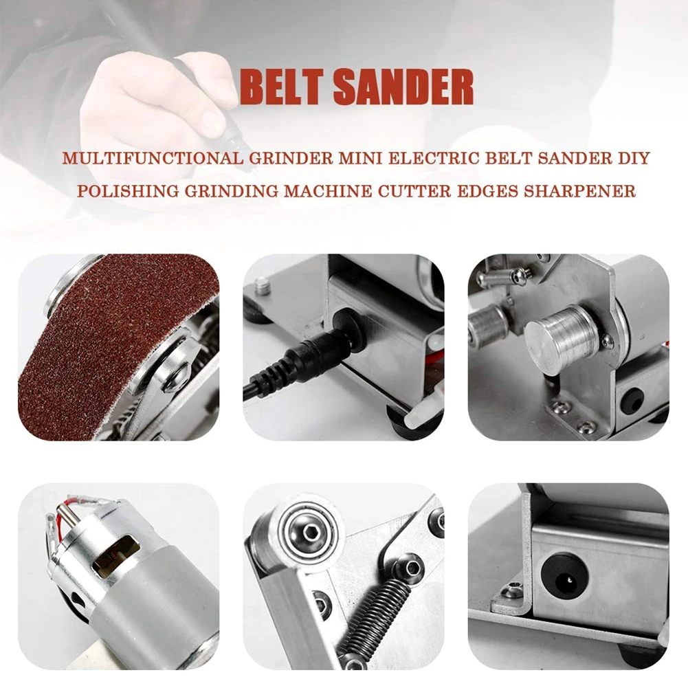 

Multifunctional Grinder Mini Electric Belt Sander Diy Polishing Grinding Machine Cutter Edges Sharpener Metals Polishing Sander