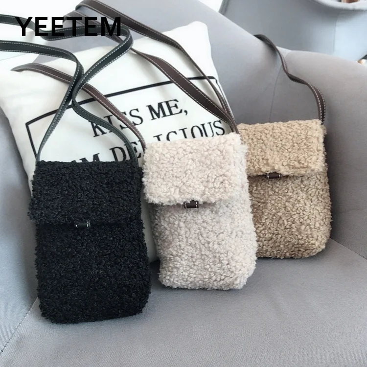

Autumn And Winter Plush Lady Lambswool Small Messenger Bag Ladies Korean Style Wild One-shoulder Crossbody Messenger Bag Fashion