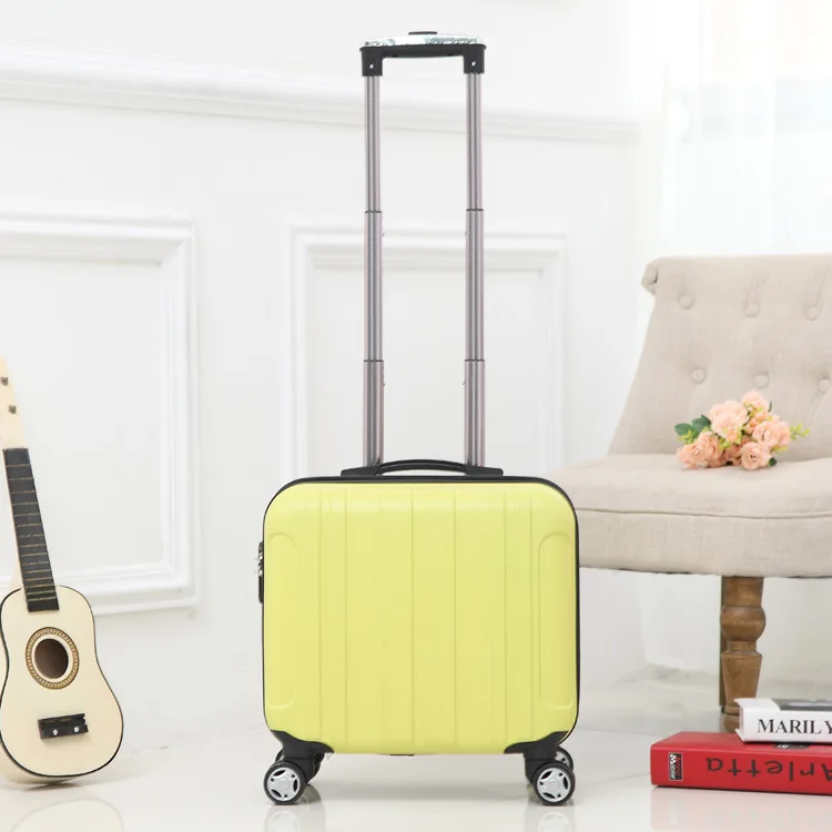 H01 Yellow Детский Багаж для путешествий 18 ''каюта чемодан с Сумка На Колесиках переноска на багаж сумка на колесиках для путешествий Мода - Цвет: H01 Yellow
