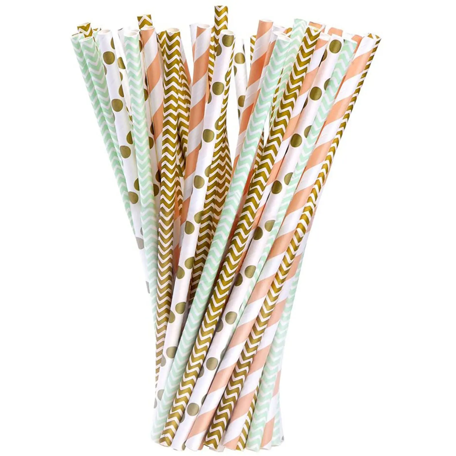 

100 шт., биоразлагаемые бумажные соломинки для напитков, 4 цвета