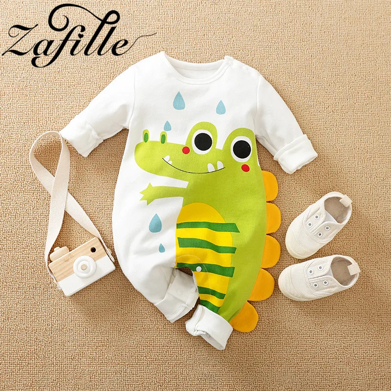 

ZAFILLE Cute Baby Boy Clothes For Newborn Cartoon Dinosaur Baby's Rompers 2021 Baby Jumpsuit For Kids Baby Girl Clothes